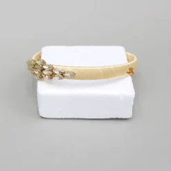 Online Studded Cream Hairband Hair Accessories | Hair Bands