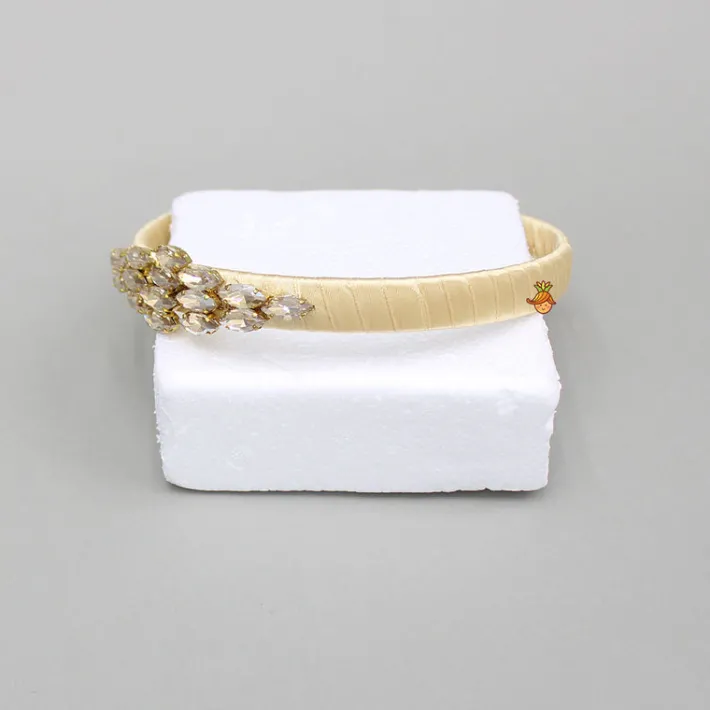 Online Studded Cream Hairband Hair Accessories | Hair Bands