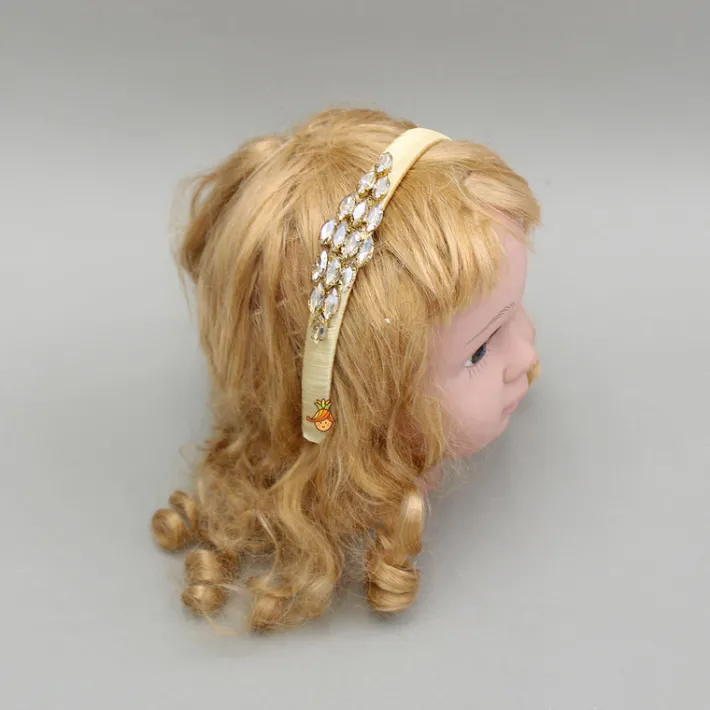 Online Studded Cream Hairband Hair Accessories | Hair Bands