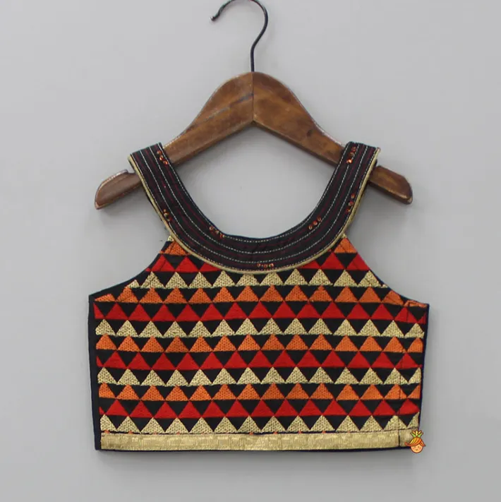 Clearance Stunning Embroidered Halter Neck Top With Printed Dhoti Ethnic Wear | Dhotis & Patialas