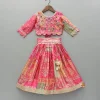 Hot Stunning Pink Raw Silk Scalloped Top And Pearly Tassels Enhanced Lehenga Ethnic Wear | Lehengas & Ghagras