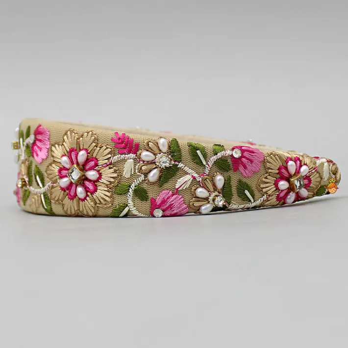 Outlet Stunning Thread Embroidered Net Hair Band Hair Accessories | Hair Bands