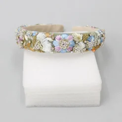 Discount Stunning Thread Embroidered Green Net Hair Band Hair Accessories | Hair Bands