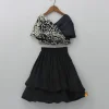 Best Stylish Overlap Black Top And Layered Lehenga Ethnic Wear | Lehengas & Ghagras