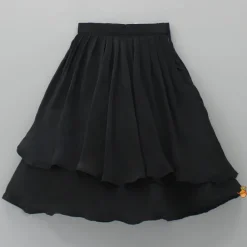 Best Stylish Overlap Black Top And Layered Lehenga Ethnic Wear | Lehengas & Ghagras