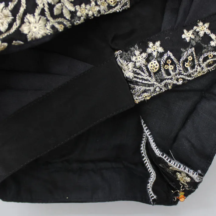 Best Stylish Overlap Black Top And Layered Lehenga Ethnic Wear | Lehengas & Ghagras
