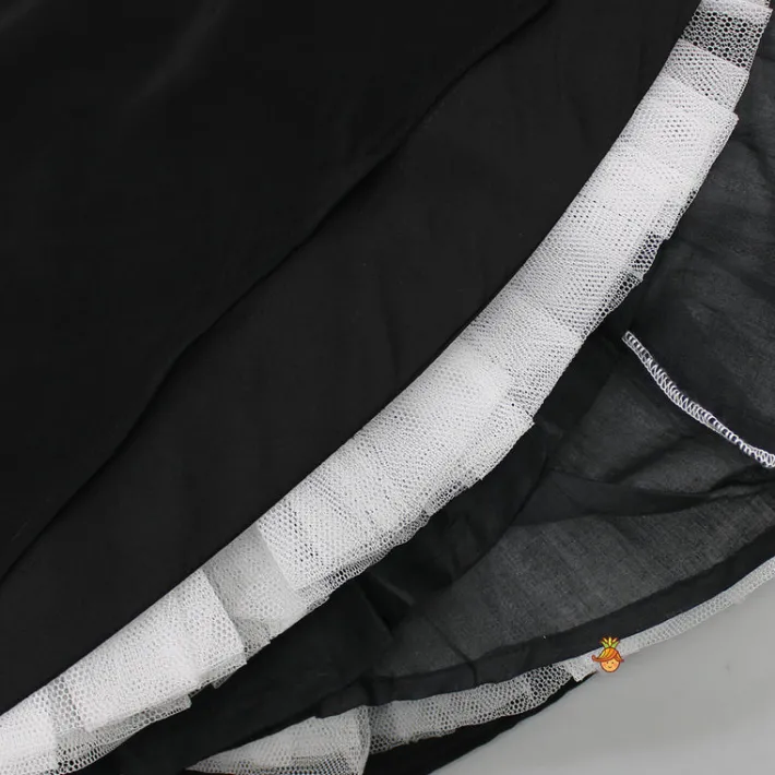Best Stylish Overlap Black Top And Layered Lehenga Ethnic Wear | Lehengas & Ghagras