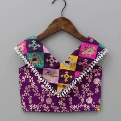 Outlet Stylish Purple Top And Brocade Lehenga Ethnic Wear | Lehengas & Ghagras