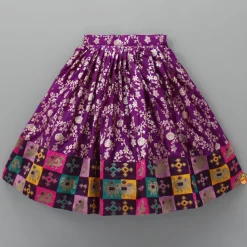 Outlet Stylish Purple Top And Brocade Lehenga Ethnic Wear | Lehengas & Ghagras