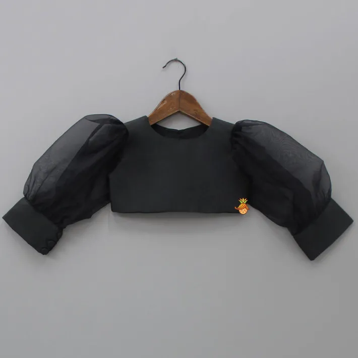 Best Stylish Round Neck Black Top With Palazzo And Dupatta Ethnic Wear | Palazzos & Shararas