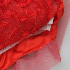 New Stylish Sleeves Exquisite Red Dress With Head Band Dresses & Sets | Dresses