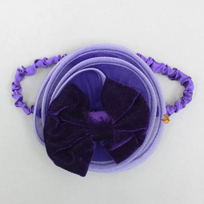 Clearance Stylish Sleeves Exquisite Purple Dress With Head Band Dresses & Sets | Dresses