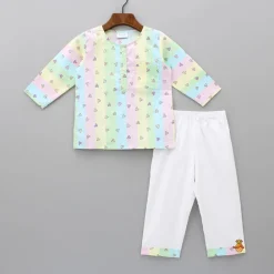 Online Sweet Heart Printed Colourful Striped Sleepwear BOY Sleep Wear | Sleepwear