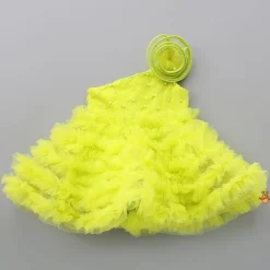 Clearance Swirl Frilled One Shoulder Lime Green Dress Dresses & Sets | Dresses