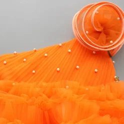 Online Swirl Frilled One Shoulder Orange Dress Dresses & Sets | Dresses