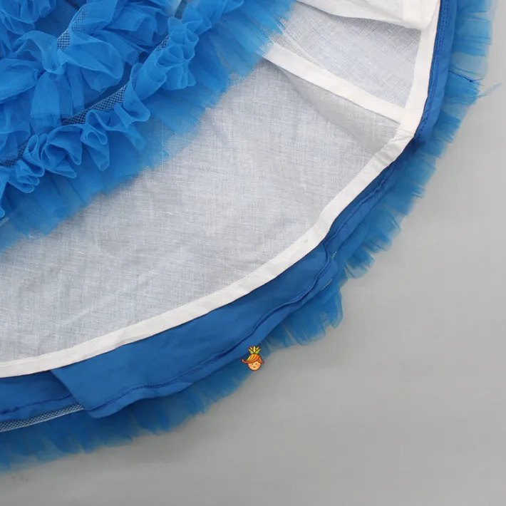 Hot Swirl Frilled One Shoulder Blue Dress Dresses & Sets | Dresses