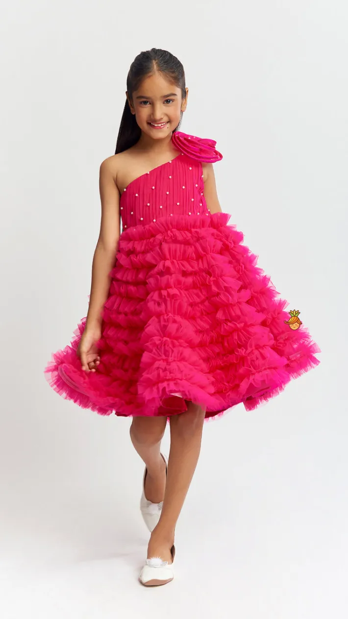 Outlet Swirl One Shoulder Frilled Dress Dresses & Sets | Dresses