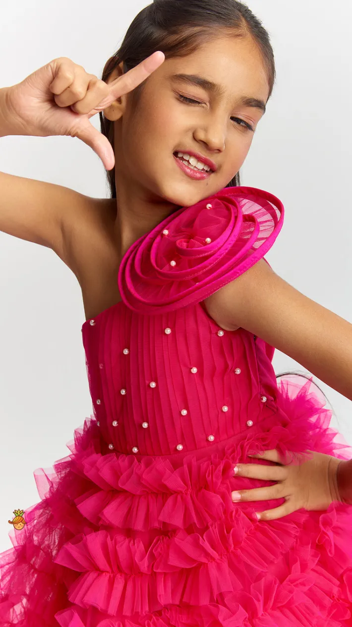 Outlet Swirl One Shoulder Frilled Dress Dresses & Sets | Dresses
