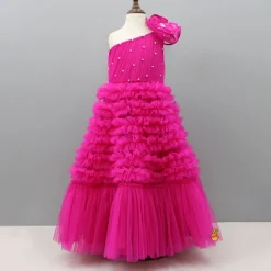 Clearance Swirly One Shoulder Frilled Gown Dresses & Sets | Gowns