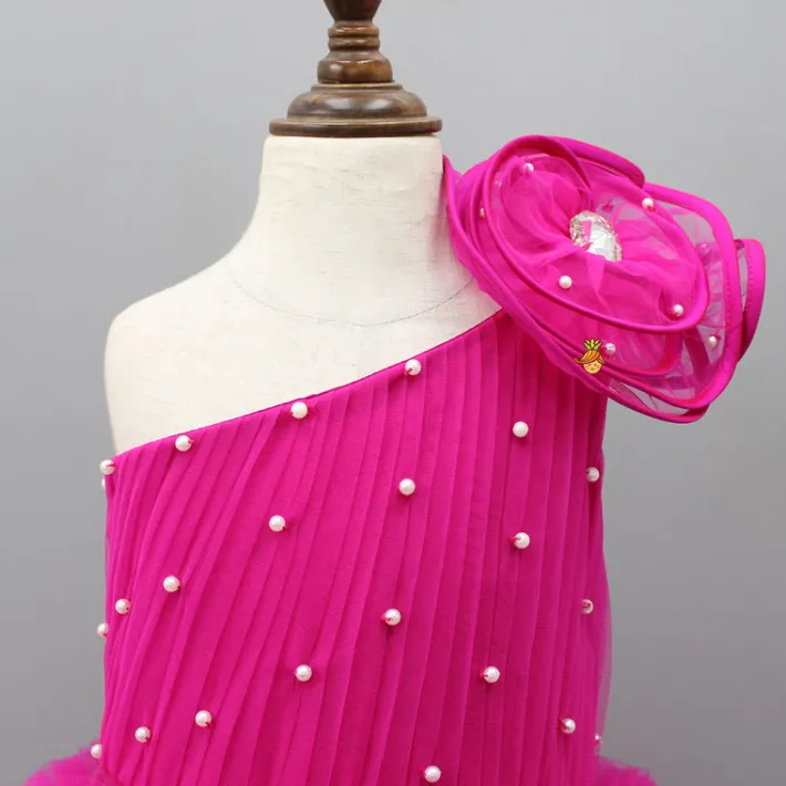 Clearance Swirly One Shoulder Frilled Gown Dresses & Sets | Gowns