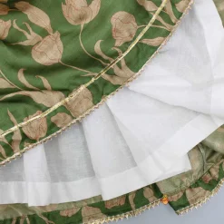 Sale Tassels Detailed Green V Neck Kurti And Sharara Ethnic Wear | Palazzos & Shararas