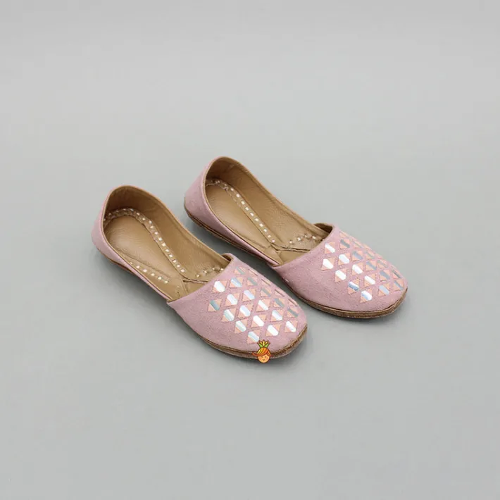 Clearance Thread And Faux Mirror Work Jutti BOY Shoes
