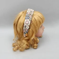 Online Thread Embroidered Brown Net Hair Band Hair Accessories | Hair Bands