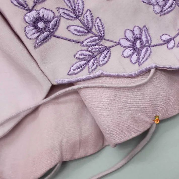 Hot Thread Embroidered Lilac Top And Flared Lehenga Ethnic Wear | Lehengas & Ghagras