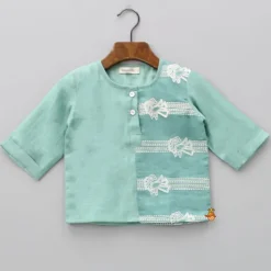 Discount Thread Embroidered Motifs Top And Shorts BOY Baby Essentials | Infant Clothing