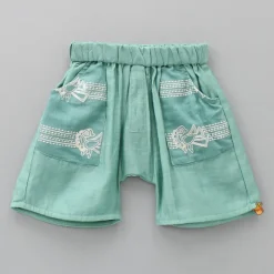 Discount Thread Embroidered Motifs Top And Shorts BOY Baby Essentials | Infant Clothing