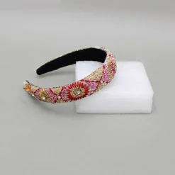 Sale Thread Embroidered Multicolour Hairband Hair Accessories | Hair Bands
