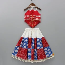 Discount Thread Embroidered Stylish Hem Top And Lehenga Ethnic Wear | Lehengas & Ghagras
