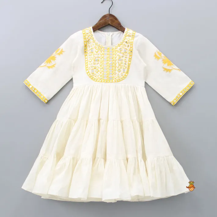 Best Tiered Kurti With Pant And Dupatta Ethnic Wear | Palazzos & Shararas
