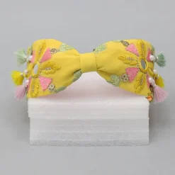 Online Tiny Fringe Embroidered Yellow Hair Band Hair Accessories | Hair Bands