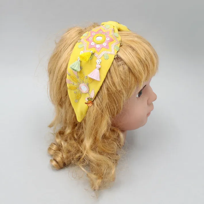 Fashion Tiny Fringed Yellow Hair Band Hair Accessories | Hair Bands