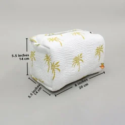 Sale Tree Printed White Pouch Bags - Set Of 2 Bags