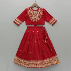 Online Triple Knot Red Top And Lehenga Ethnic Wear | Lehengas & Ghagras