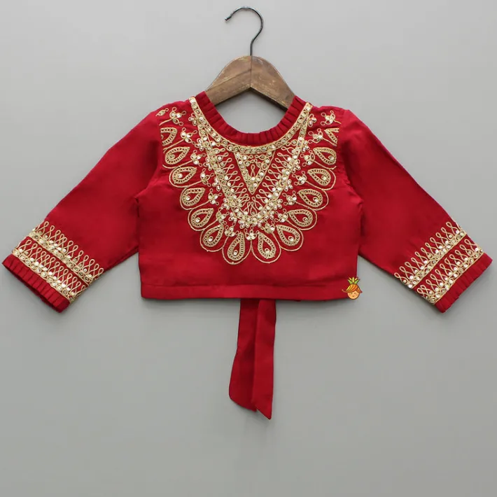 Online Triple Knot Red Top And Lehenga Ethnic Wear | Lehengas & Ghagras