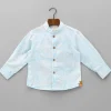 Fashion Tropical Hand Block Leaves Printed Shirt BOY Twinning Sets | Shirts & Tees