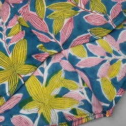Sale Tropical Leaves Printed Teal Blue Shirt BOY Shirts & Tees