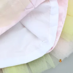New Unicorn Printed Dual Tone Frilly Dress With Matching Sling Bag Dresses & Sets | Dresses