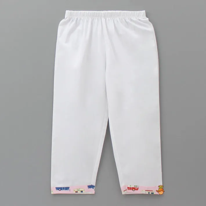 Fashion Vehicle Printed Top And Pyjama Sleepwear