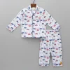 Hot Vehicles Printed White Sleepwear BOY Sleep Wear | Sleepwear