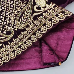 Hot Velvet Embroidered Top And Lehenga With Dupatta Ethnic Wear | Lehengas & Ghagras