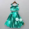 Fashion Vibrant Floral Printed Green Stylish Crop Top And Lehenga Ethnic Wear | Lehengas & Ghagras