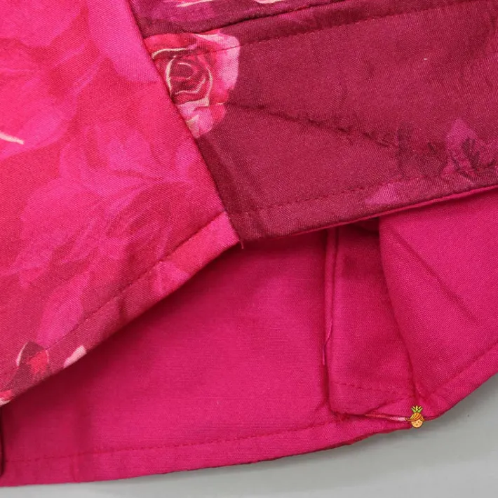 Clearance Vibrant Floral Printed Pink Stylish Crop Top And Lehenga Ethnic Wear | Lehengas & Ghagras