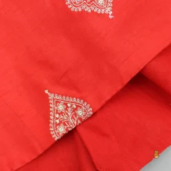 New V-Neck Embroidered Red Top And Patch Pocket Detail Pant Ethnic Wear | Churidars & Salwars