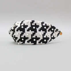 Clearance White And Black Printed Hairband Hair Accessories | Hair Bands