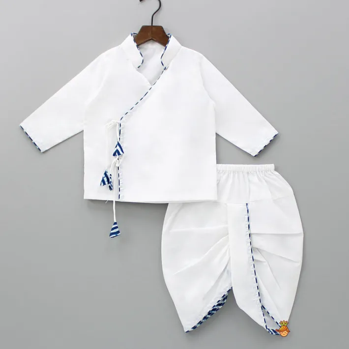 Best White Angrakha Kurta With Dhoti BOY Indian Ethnic Wear | Ethnic Sets