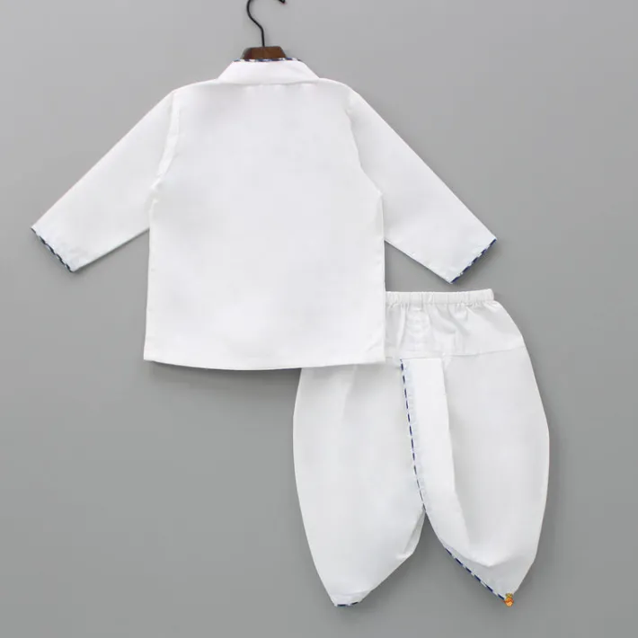 Best White Angrakha Kurta With Dhoti BOY Indian Ethnic Wear | Ethnic Sets